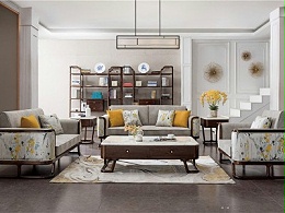 新中式风格客厅家具（七）